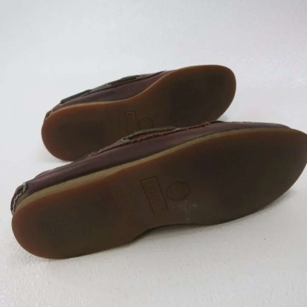 Timberland Two Eyelet Leather Casual Dress Boat Deck Shoes Men's Classic 9 M